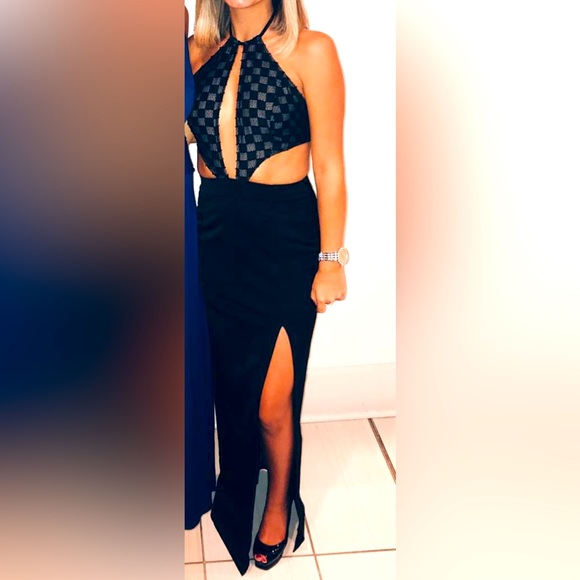 Hello Molly Dresses & Skirts - Black Maxi Cut Out Dress